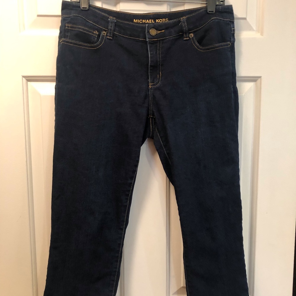 Michael Kors Dark Wash Skinny Crops, Size 6